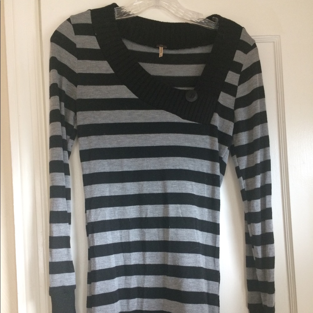 Black & Grey stripped Tunic